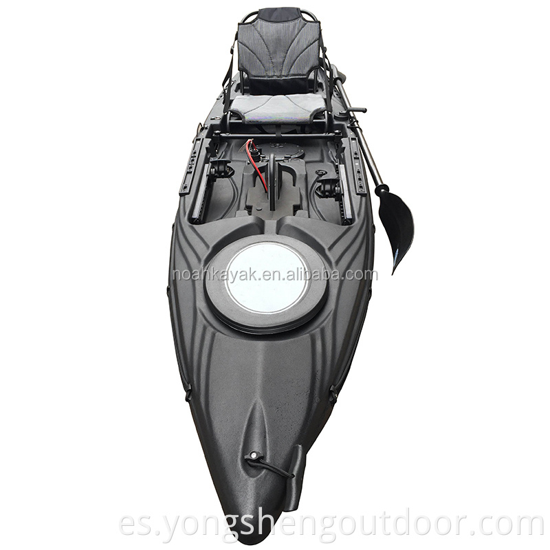 Kayak de pesca única de 3.6 metros Siéntate en la parte superior motor eléctrico y kayak de pedal